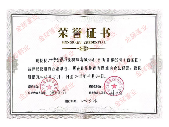 榮譽(yù)證書